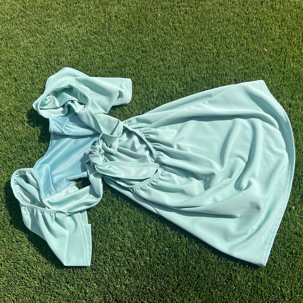 Mint Green Off-Shoulder Dress